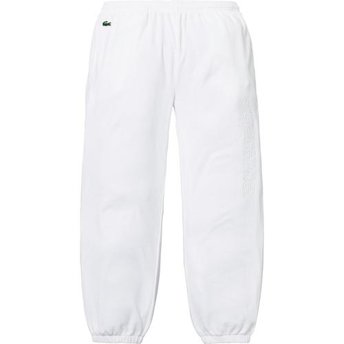 Details on Supreme LACOSTE Velour Track Pant None from spring summer
                                                    2018 (Price is $148)