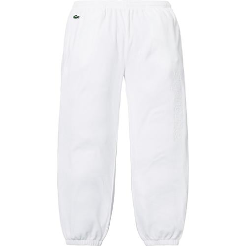 Details on Supreme LACOSTE Velour Track Pant None from spring summer
                                                    2018 (Price is $148)