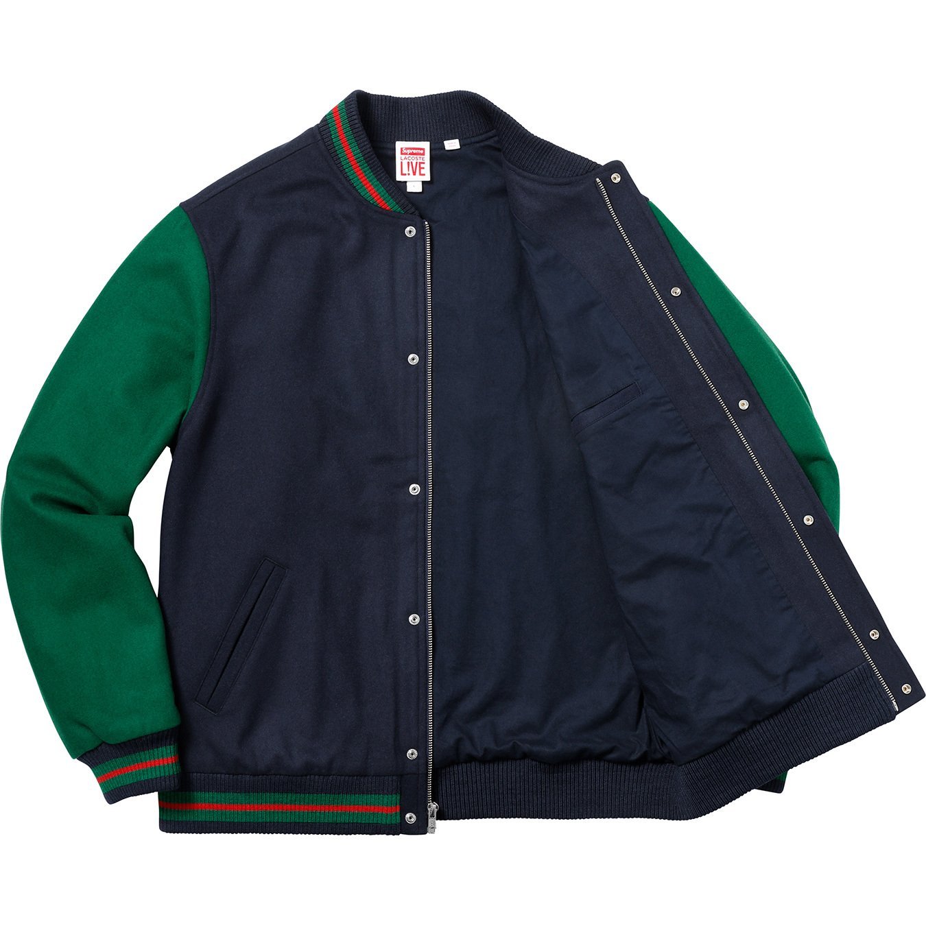 LACOSTE Wool Varsity Jacket - spring summer 2018 - Supreme