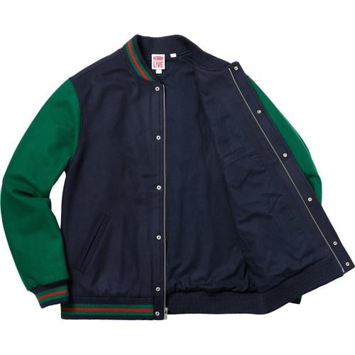 Details on Supreme LACOSTE Wool Varsity Jacket None from spring summer
                                                    2018 (Price is $368)
