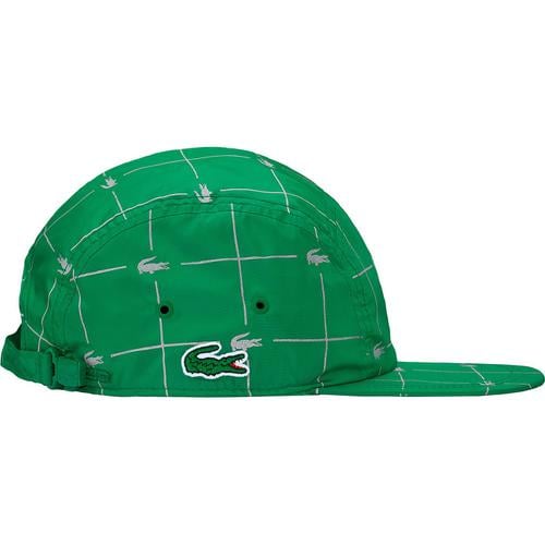 Details on Supreme LACOSTE Reflective Grid Nylon Camp Cap None from spring summer 2018 (Price is $58)