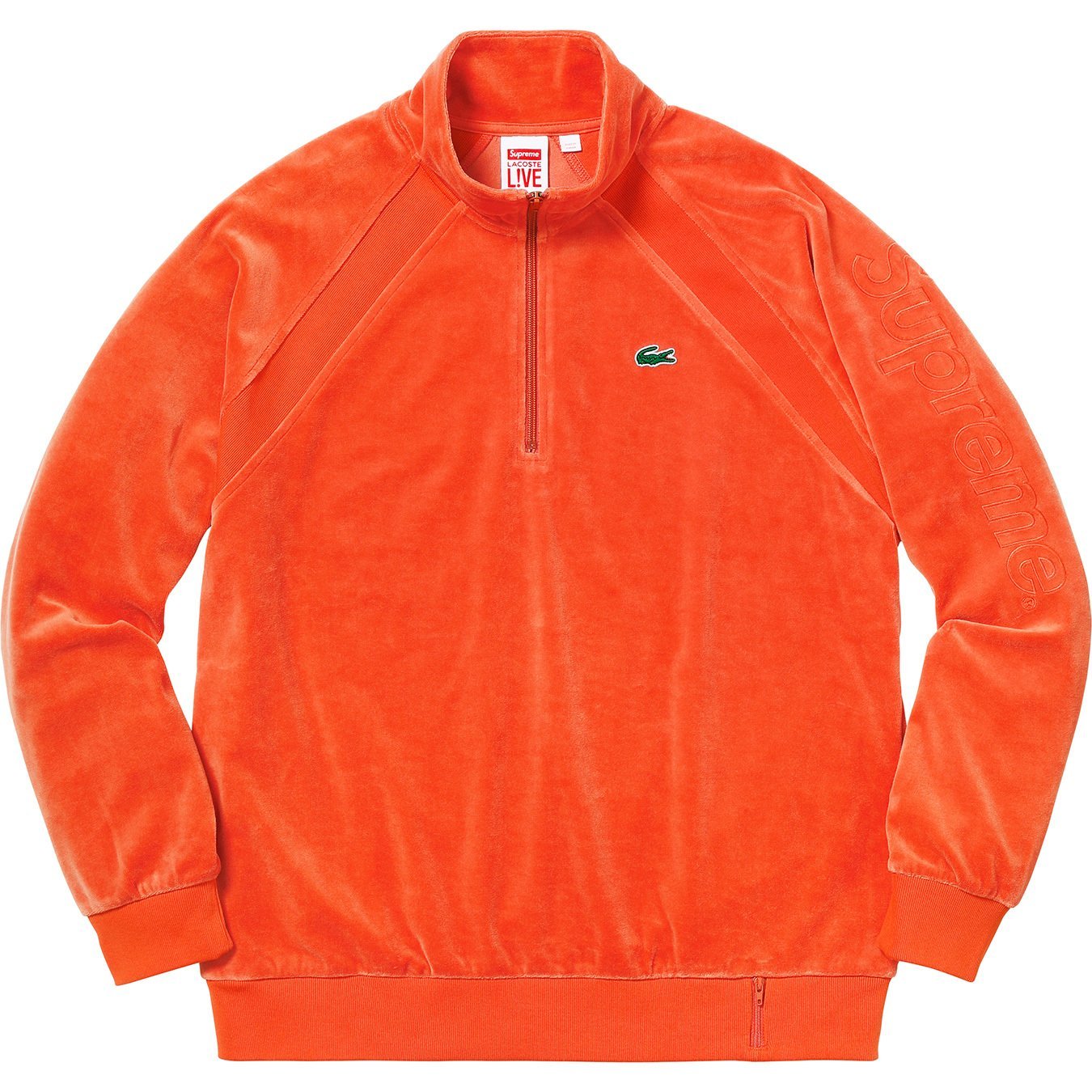 LACOSTE Velour Half-Zip Track Top - spring summer - Supreme