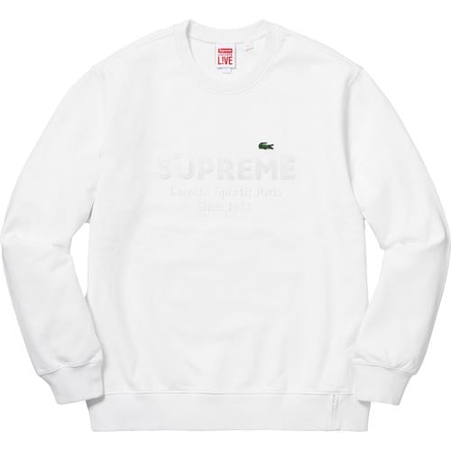 Details on Supreme LACOSTE Crewneck None from spring summer
                                                    2018 (Price is $148)