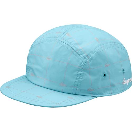 Details on Supreme LACOSTE Reflective Grid Nylon Camp Cap None from spring summer
                                                    2018 (Price is $58)