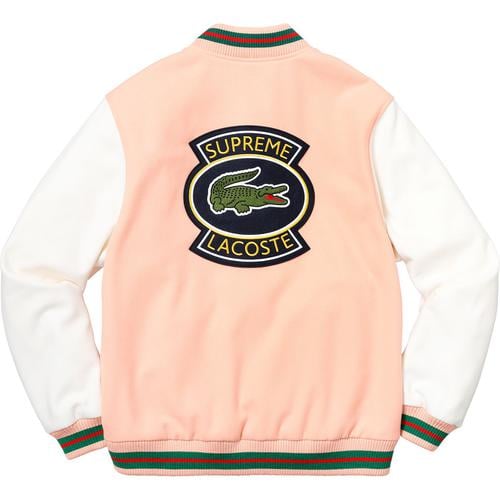 Details on Supreme LACOSTE Wool Varsity Jacket None from spring summer
                                                    2018 (Price is $368)