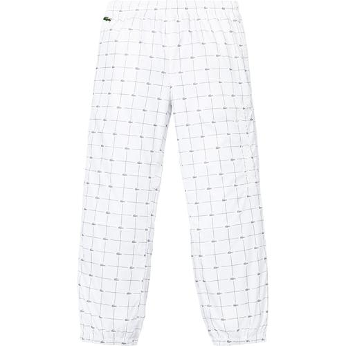 Details on Supreme LACOSTE Reflective Grid Nylon Track Pant None from spring summer
                                                    2018 (Price is $138)