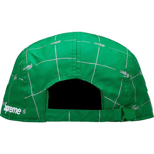 Details on Supreme LACOSTE Reflective Grid Nylon Camp Cap None from spring summer
                                                    2018 (Price is $58)