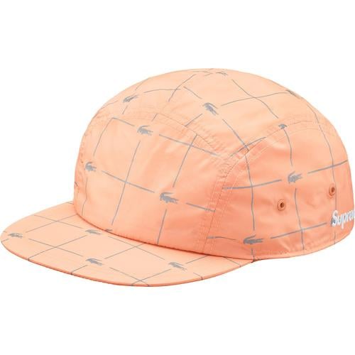 Details on Supreme LACOSTE Reflective Grid Nylon Camp Cap None from spring summer
                                                    2018 (Price is $58)