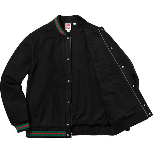 Details on Supreme LACOSTE Wool Varsity Jacket None from spring summer
                                                    2018 (Price is $368)