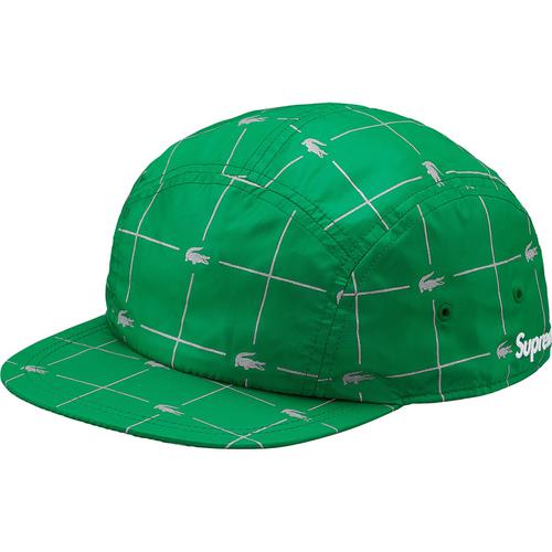 Details on Supreme LACOSTE Reflective Grid Nylon Camp Cap None from spring summer
                                                    2018 (Price is $58)