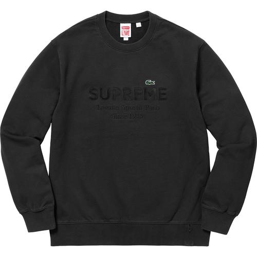 Details on Supreme LACOSTE Crewneck None from spring summer
                                                    2018 (Price is $148)