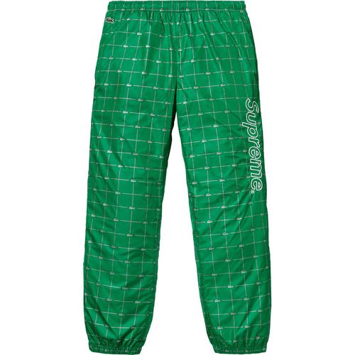 Details on Supreme LACOSTE Reflective Grid Nylon Track Pant None from spring summer
                                                    2018 (Price is $138)