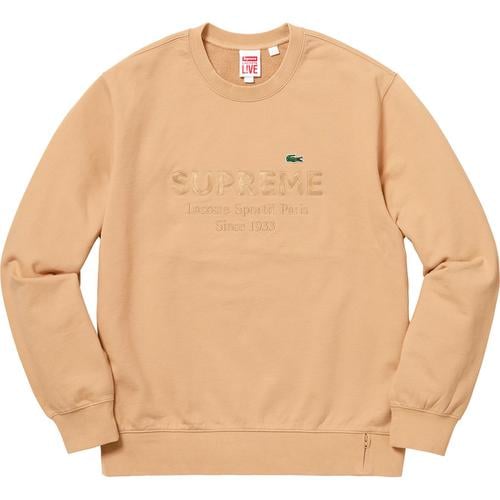 Details on Supreme LACOSTE Crewneck None from spring summer
                                                    2018 (Price is $148)