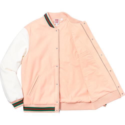Details on Supreme LACOSTE Wool Varsity Jacket None from spring summer 2018 (Price is $368)