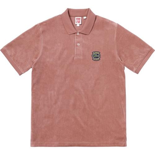 Details on Supreme LACOSTE Velour Polo None from spring summer 2018 (Price is $138)