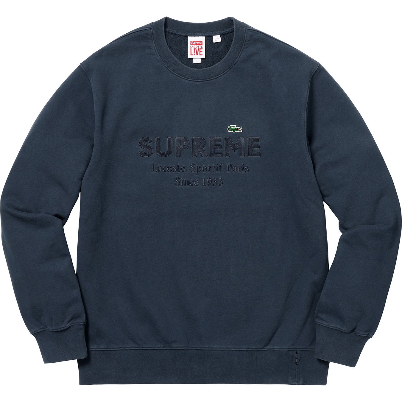 Temmelig Rede grus LACOSTE Crewneck - spring summer 2018 - Supreme