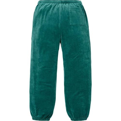 Details on Supreme LACOSTE Velour Track Pant None from spring summer 2018 (Price is $148)