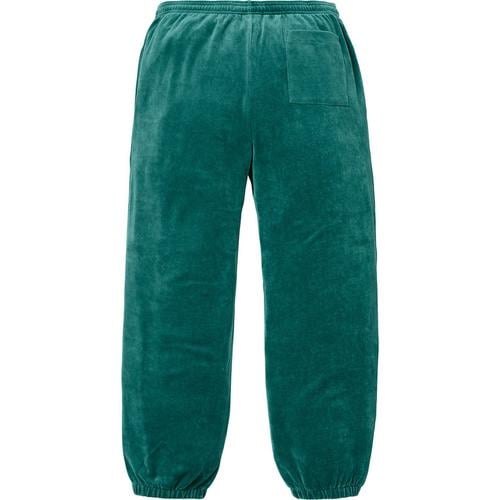 Details on Supreme LACOSTE Velour Track Pant None from spring summer
                                                    2018 (Price is $148)