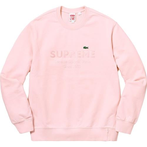 Details on Supreme LACOSTE Crewneck None from spring summer
                                                    2018 (Price is $148)