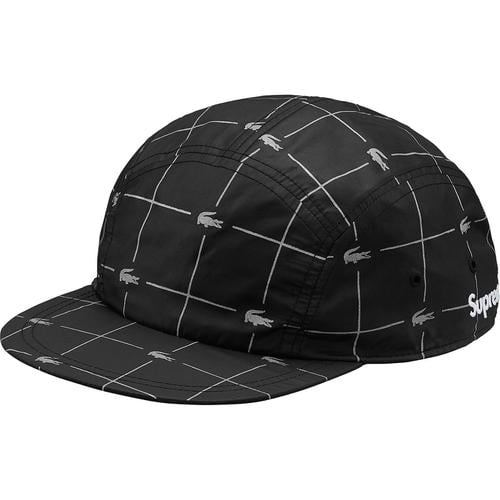 Details on Supreme LACOSTE Reflective Grid Nylon Camp Cap None from spring summer
                                                    2018 (Price is $58)