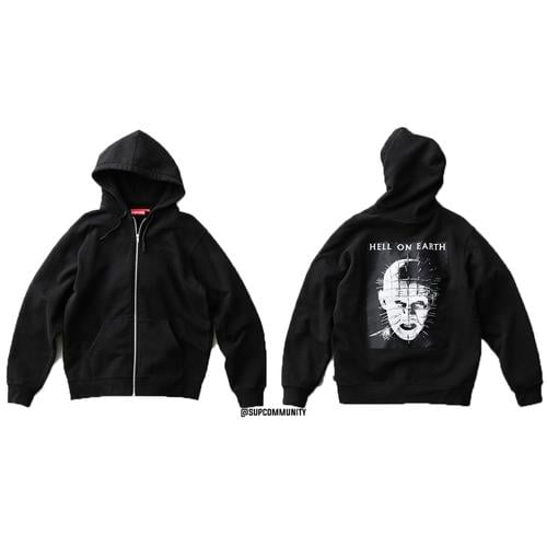 Details on Supreme Hellraiser Pinhead Zip Up Hooded Sweatshirt None from spring summer
                                                    2018 (Price is $178)