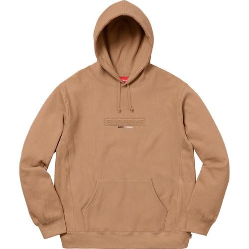 Supreme Embossed Logo Hooded Sweatshirt (SS18) - $158