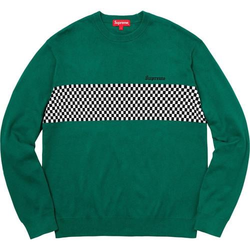 Supreme Checkered Panel Crewneck Sweater (SS18) - $138