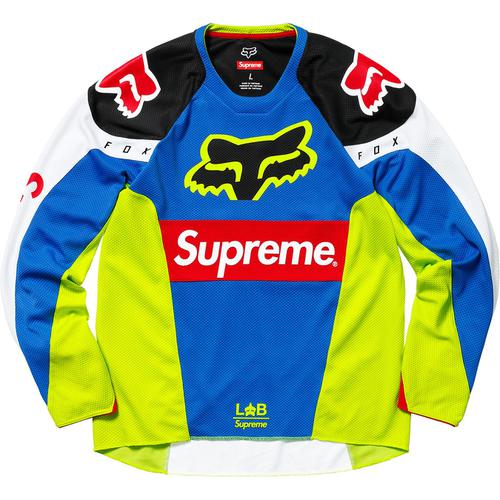 Details on Supreme Fox Racing Moto Jersey Top None from spring summer 2018 (Price is $138)