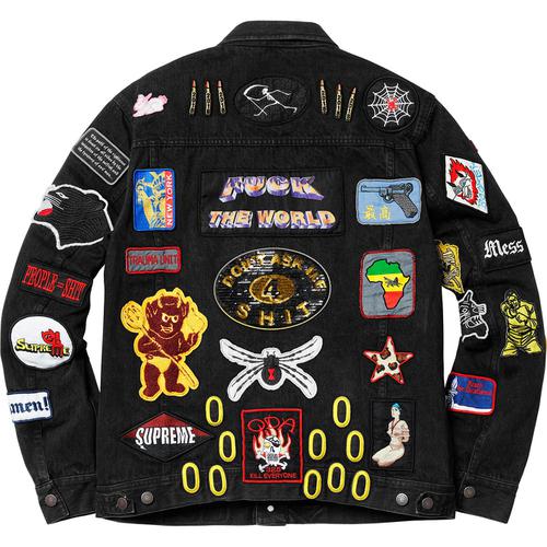 Details on Patches Denim Trucker Jacket None from spring summer 2018 (Price is $398)