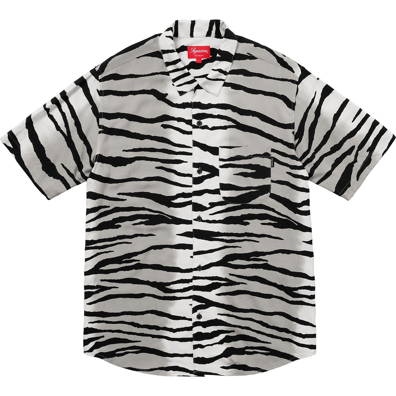 supreme tiger stripe rayon shirts M size