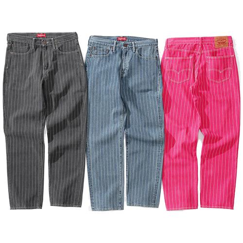Supreme Supreme Levi's Pinstripe 550 Jeans releasing on Week 14 for spring summer 18