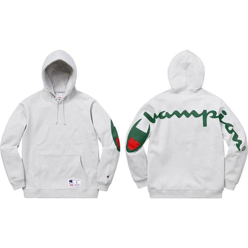 Details on Supreme Champion Hooded Sweatshirt None from spring summer
                                                    2018 (Price is $158)