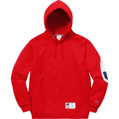 Details on Supreme Champion Hooded Sweatshirt None from spring summer
                                                    2018 (Price is $158)