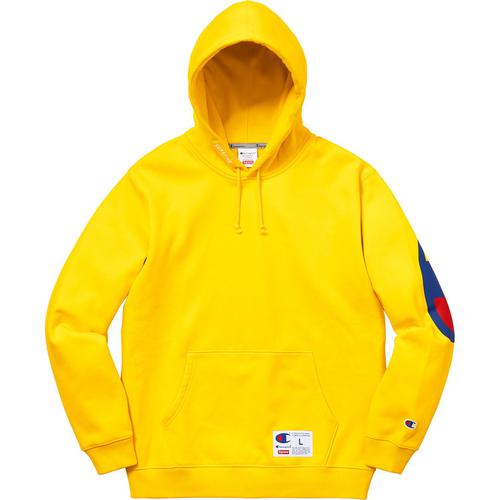 Details on Supreme Champion Hooded Sweatshirt None from spring summer
                                                    2018 (Price is $158)