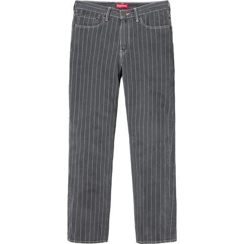 Details on Supreme Levi's Pinstripe 550 Jeans None from spring summer
                                                    2018 (Price is $178)