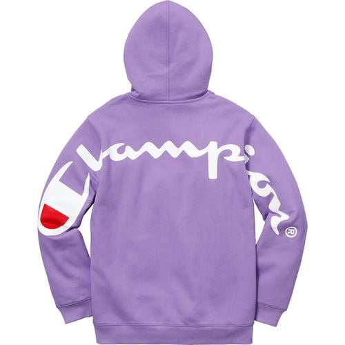 Details on Supreme Champion Hooded Sweatshirt None from spring summer
                                                    2018 (Price is $158)