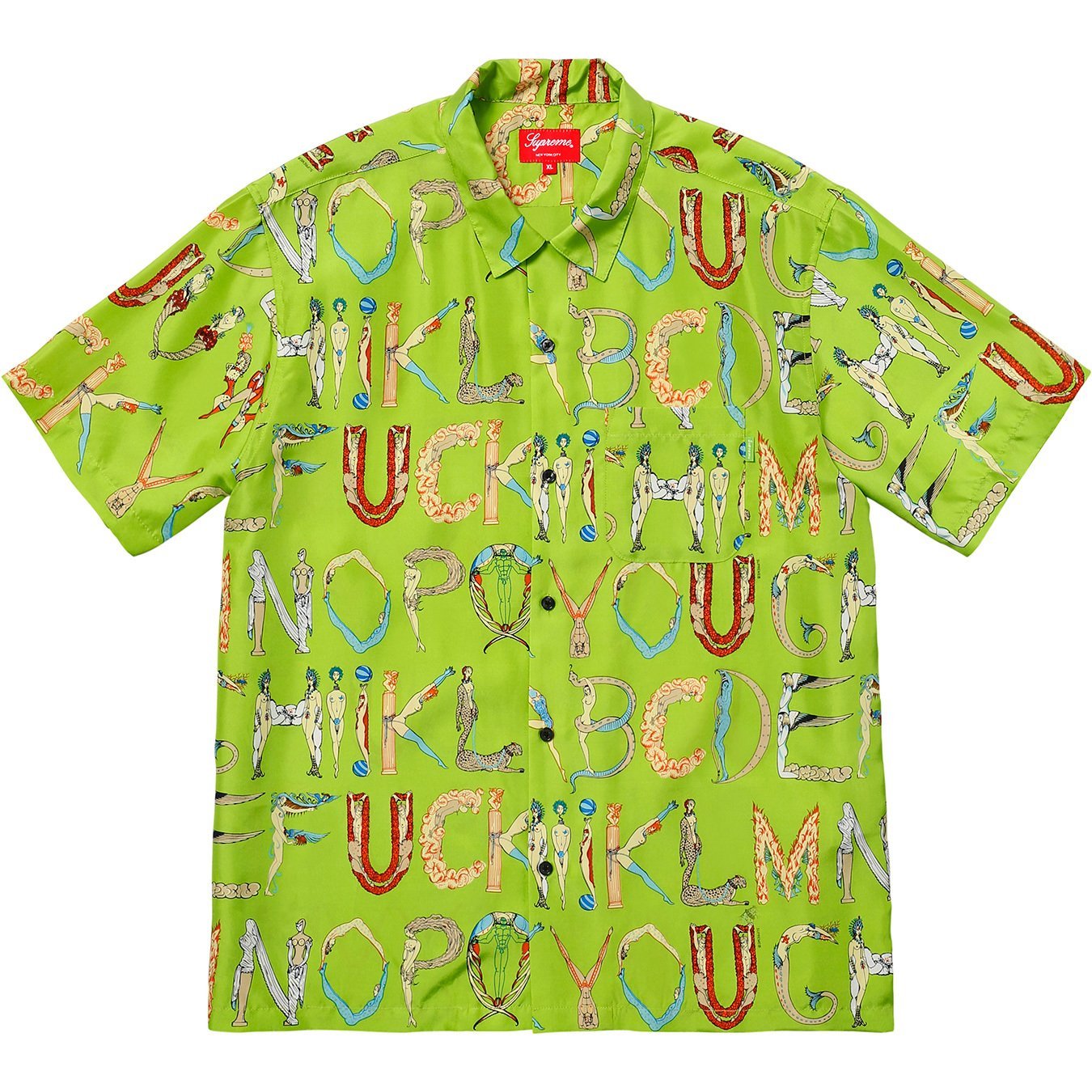 Alphabet Silk Shirt - spring summer 2018 - Supreme