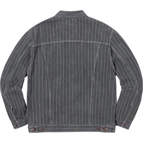 Details on Supreme Levi's Pinstripe Trucker Jacket None from spring summer
                                                    2018 (Price is $248)