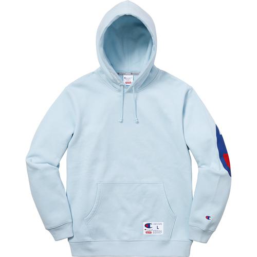 Details on Supreme Champion Hooded Sweatshirt None from spring summer
                                                    2018 (Price is $158)