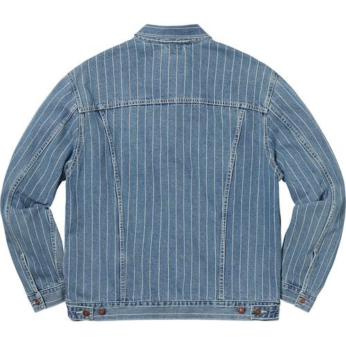 Details on Supreme Levi's Pinstripe Trucker Jacket None from spring summer
                                                    2018 (Price is $248)