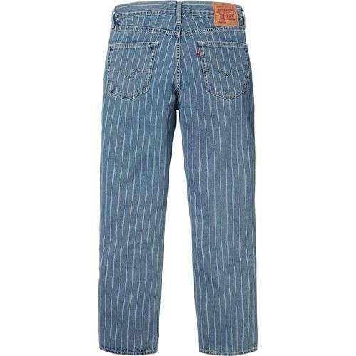 Details on Supreme Levi's Pinstripe 550 Jeans None from spring summer
                                                    2018 (Price is $178)