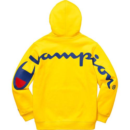 Details on Supreme Champion Hooded Sweatshirt None from spring summer
                                                    2018 (Price is $158)