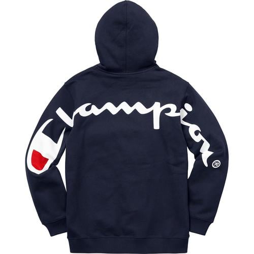 Details on Supreme Champion Hooded Sweatshirt None from spring summer
                                                    2018 (Price is $158)