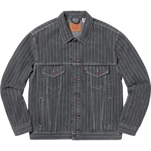 Details on Supreme Levi's Pinstripe Trucker Jacket None from spring summer
                                                    2018 (Price is $248)