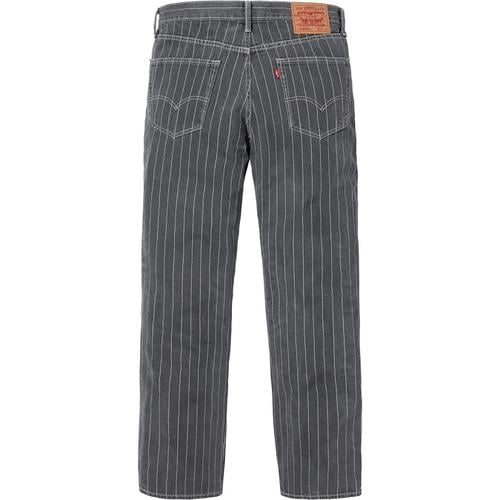 Details on Supreme Levi's Pinstripe 550 Jeans None from spring summer
                                                    2018 (Price is $178)