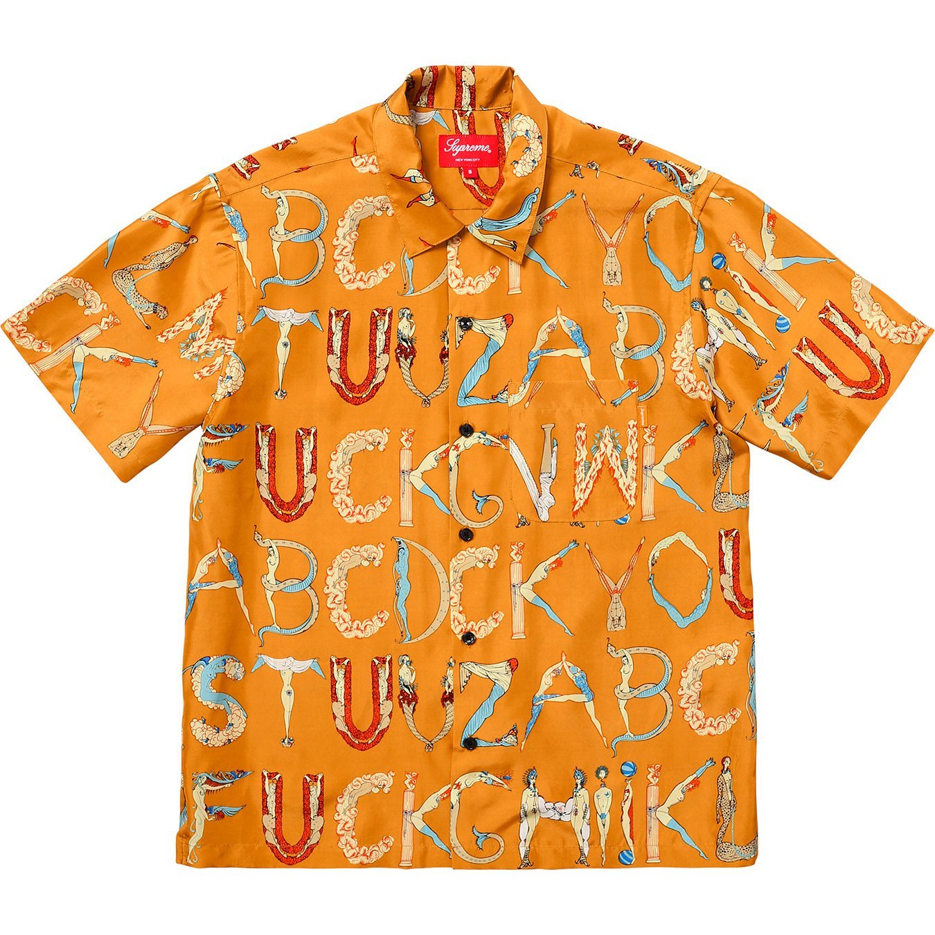 Alphabet Silk Shirt - spring summer 2018 - Supreme