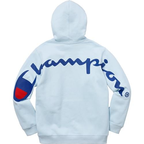 Details on Supreme Champion Hooded Sweatshirt None from spring summer
                                                    2018 (Price is $158)