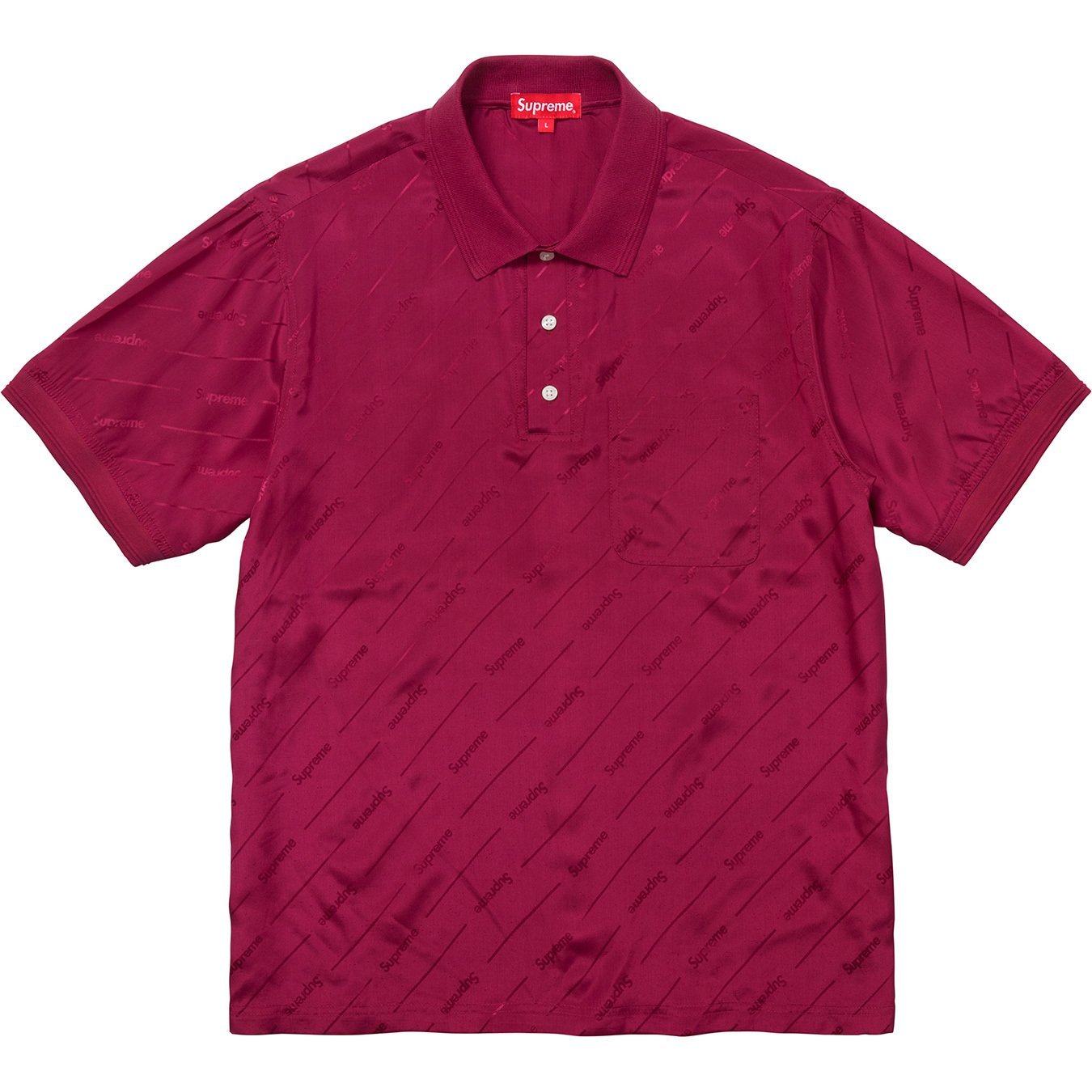 Jacquard Logo Silk Polo - spring summer 2018 - Supreme