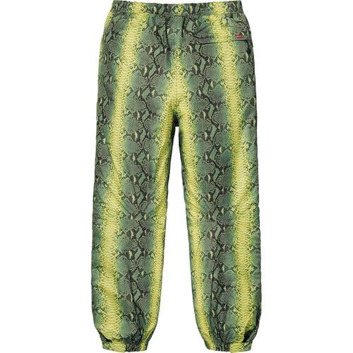 Details on Supreme The North Face Snakeskin Taped Seam Pant None from spring summer
                                                    2018 (Price is $188)