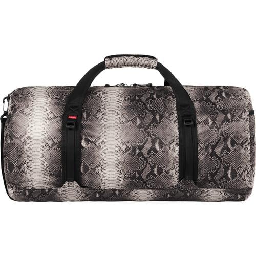 Details on Supreme The North Face Snakeskin Flyweight Duffle Bag None from spring summer
                                                    2018 (Price is $138)